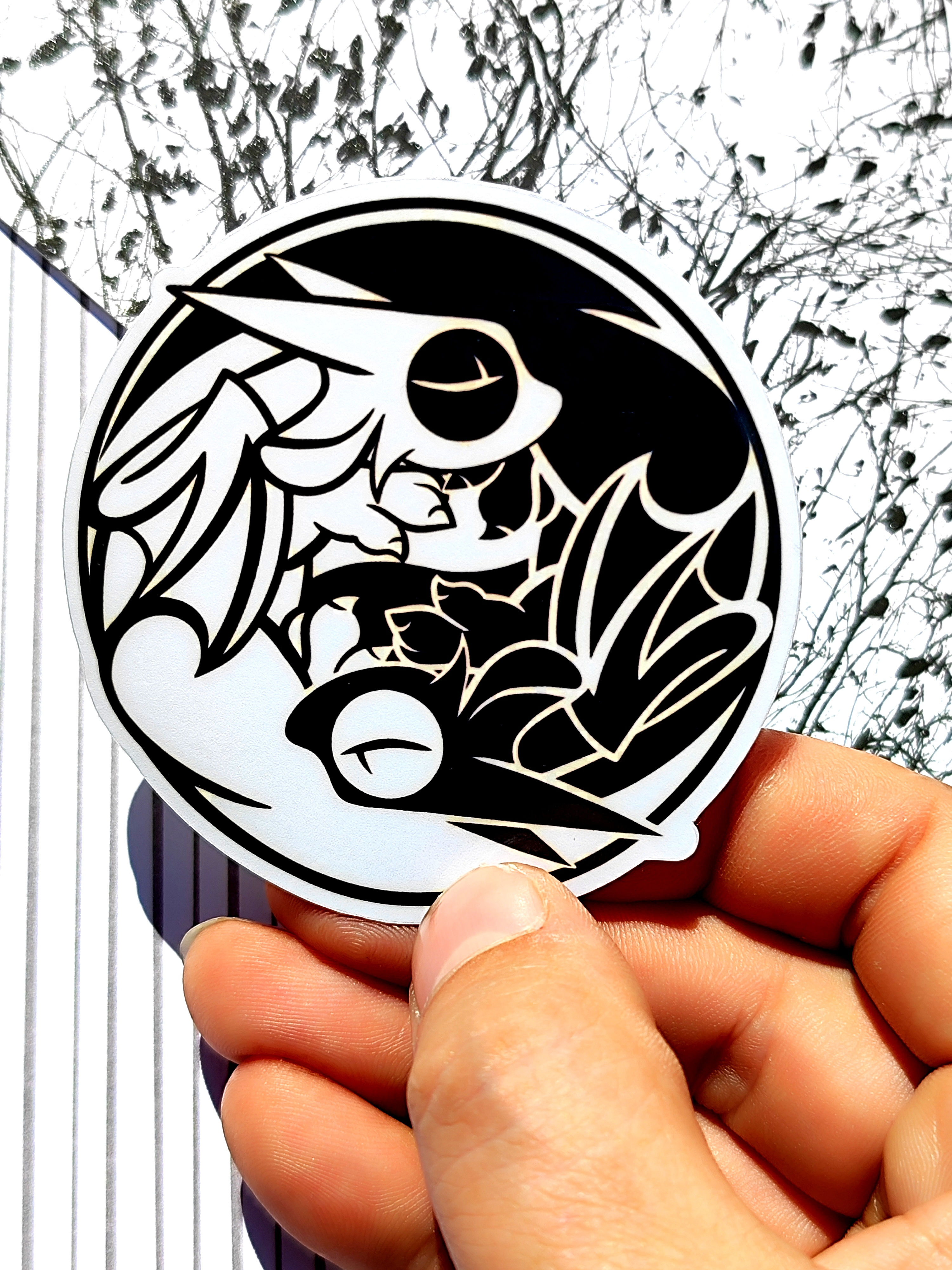 Stickers dragon yin yang
