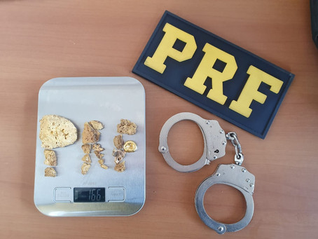 PRF apreende mais de R$ 100 mil em ouro ilegal em Porto Velho