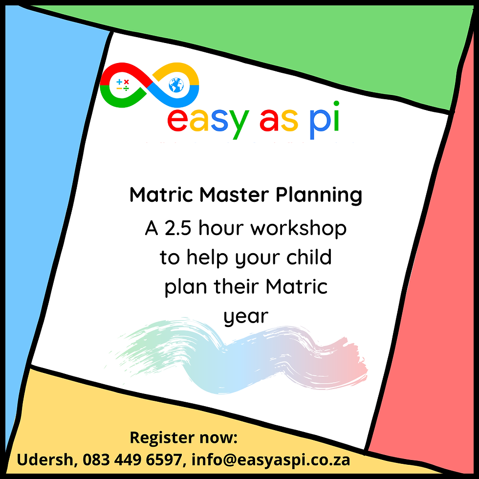 Master Planning for Matric - IEB Edition