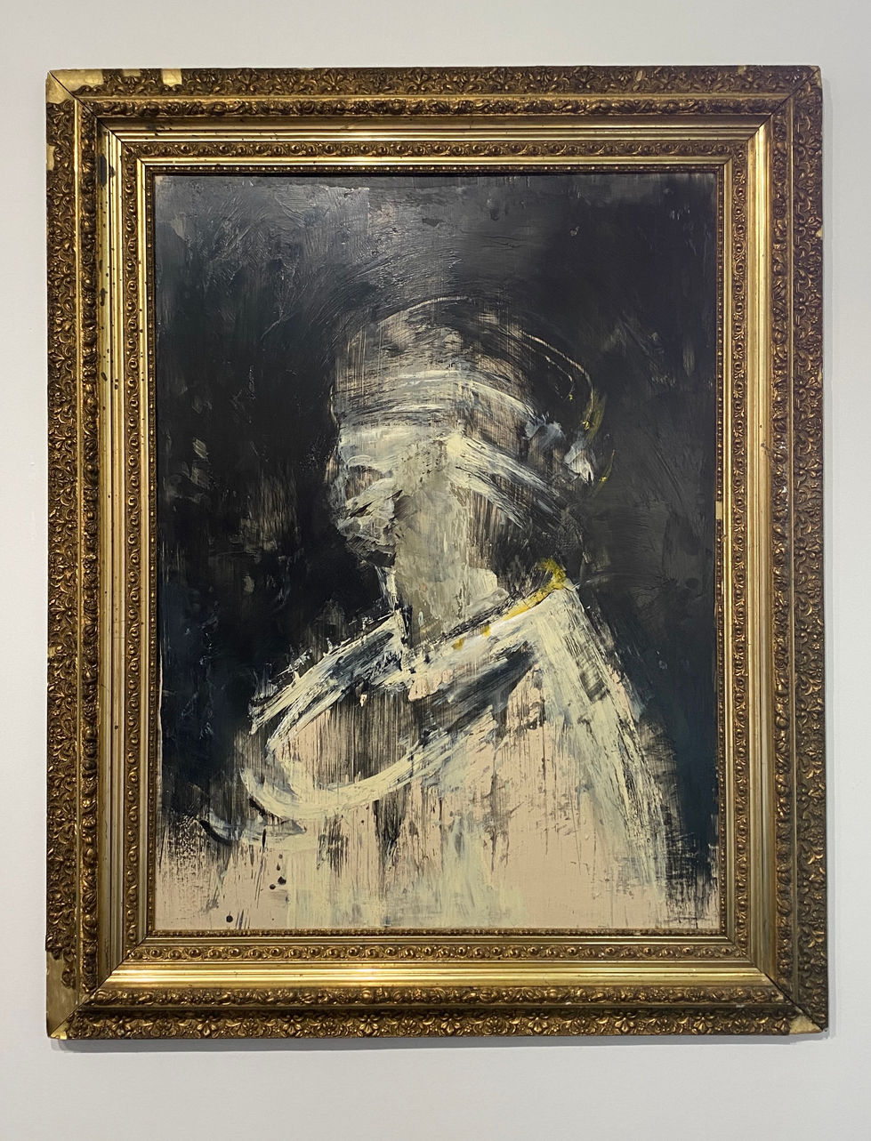 Lost Society Portrait 1, encaustic on panel, 45 x 36 in.