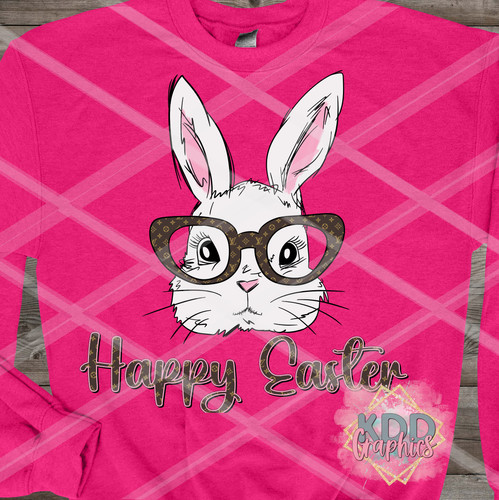 Happy Easter - Brown Pattern 300dpi PNG - DTF File | Kdd Graphics By Tab