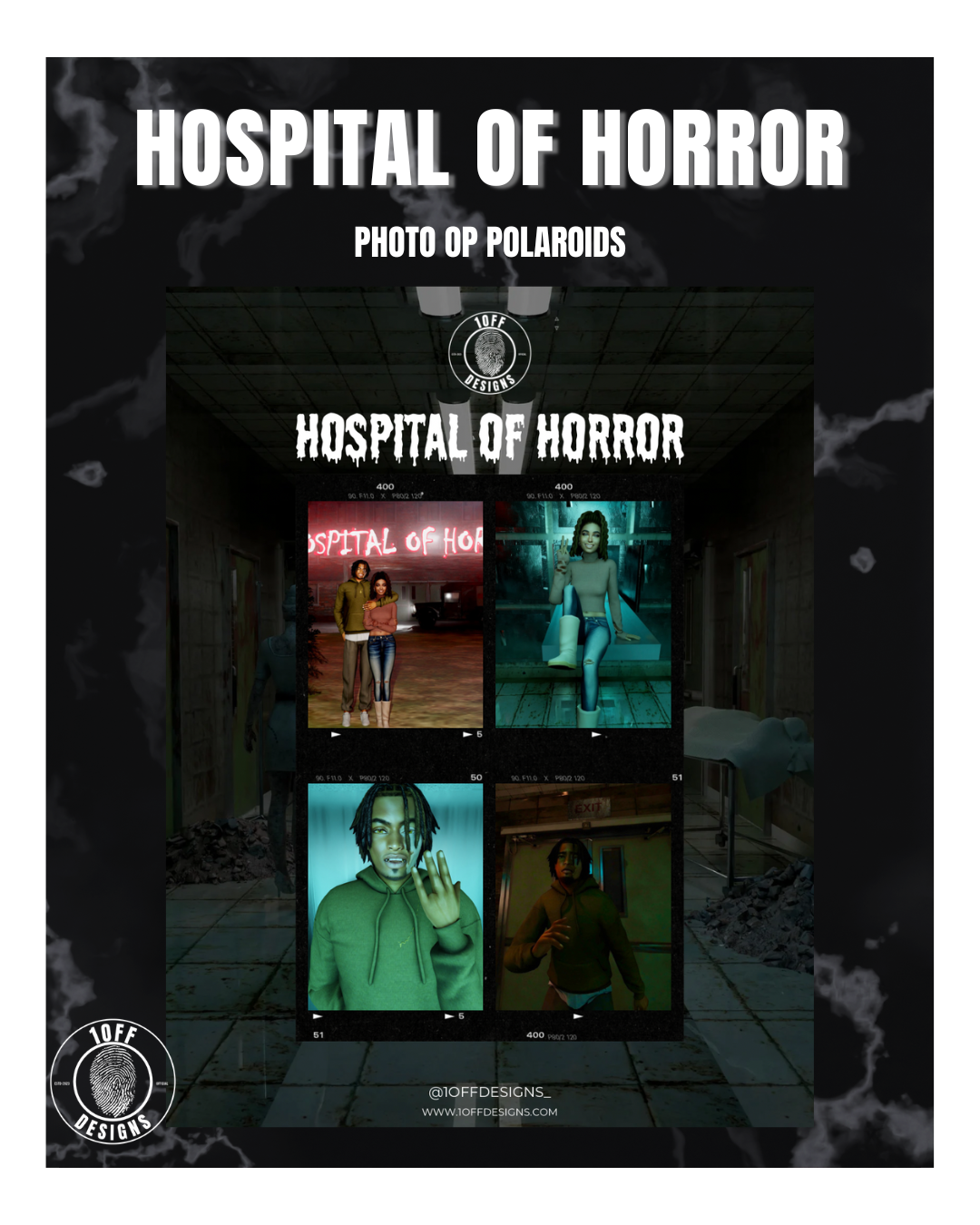 HOSPITAL OF HORROR - PHOTO OP POLAROIDS 🎃