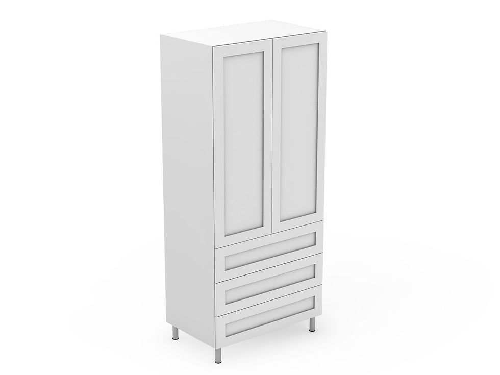 2 DOOR PANTRY WITH 3 POT DRAWERS (AT600-RD3MB)