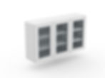 3 DOOR TOP CABINET - GLASS INSERT (W900-3G)