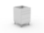 4 DRAWERS - 2 SMALL + 2 POT (B3002S2PMB)