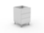 3 DRAWERS - 2 MEDIUM + 1 POT (B3002M1PMB)