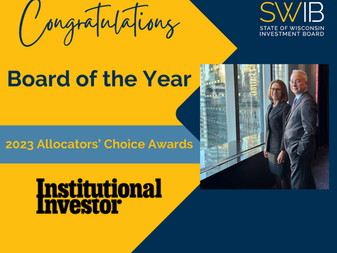 SWIB Honored With Board of the Year Allocators' Choice Award