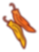 Orange and yellow hot pepper graphic