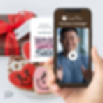 Personal video message with Valentine cookies