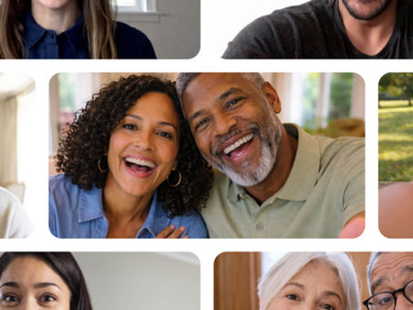People recording graduation video messages from different locations for a group video gift.