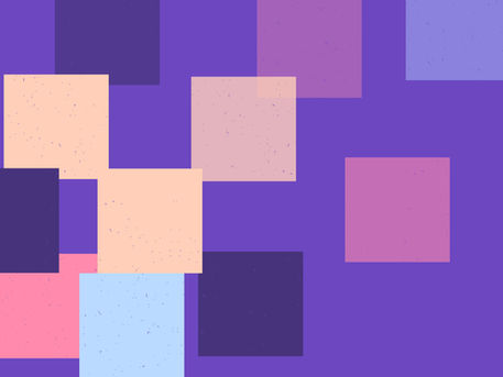 Abstract shapes clustering together in one space and spreading out in another, representing behavior shifting when it becomes visible.