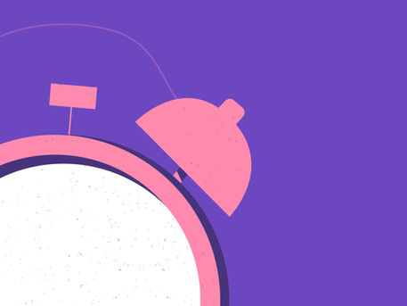 Abstract illustration of a partially visible clock with an open center, suggesting timing without urgency or strict planning.