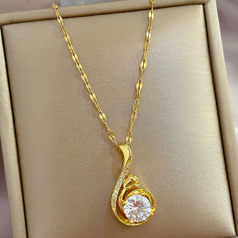 Miniatura: Accessories jewelry for women Pendant necklace Golden Stainless Steel Chain clav