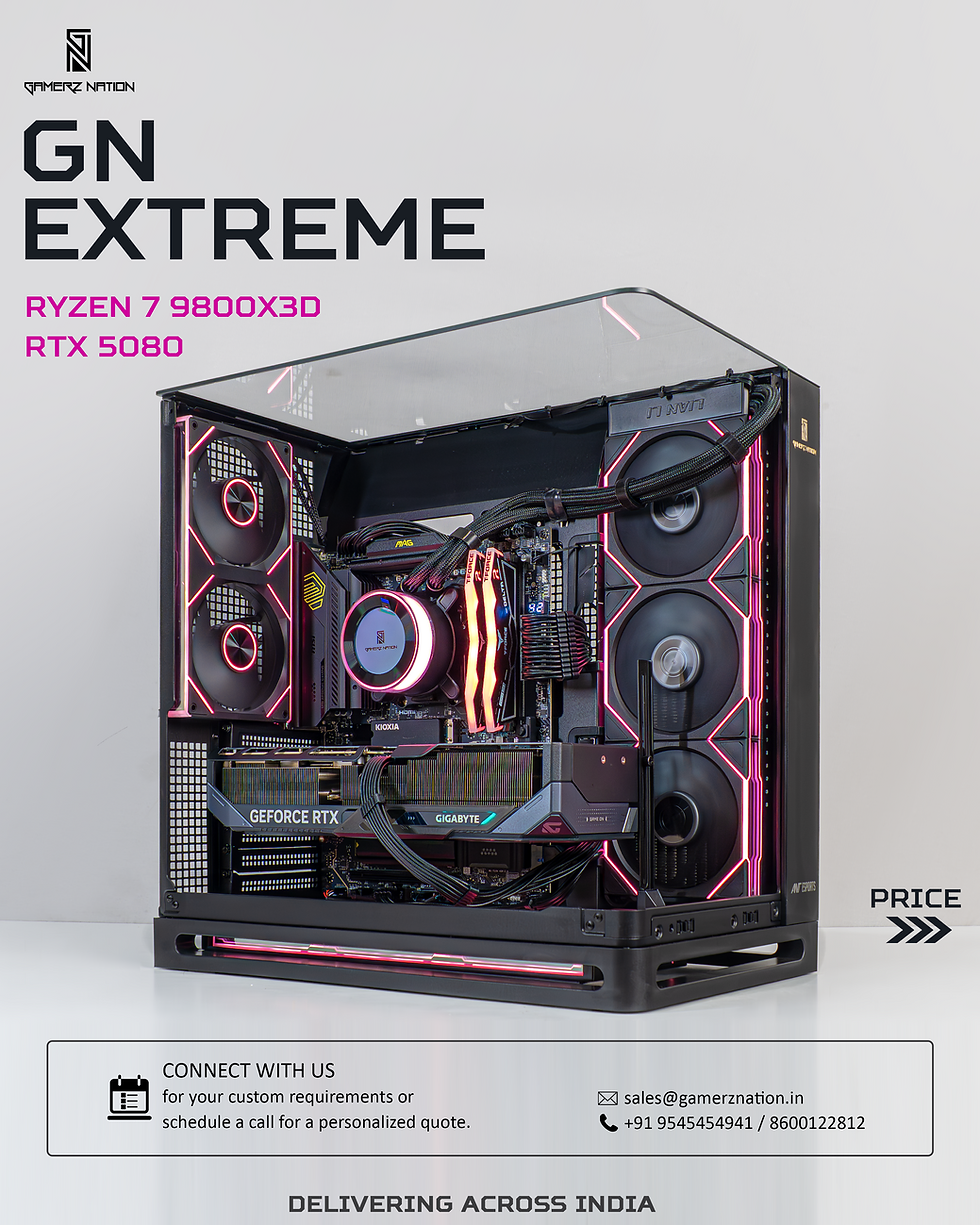 9800X3D + RTX 5080 + 32GB (16GB × 2) DDR5 6000MHz CL30