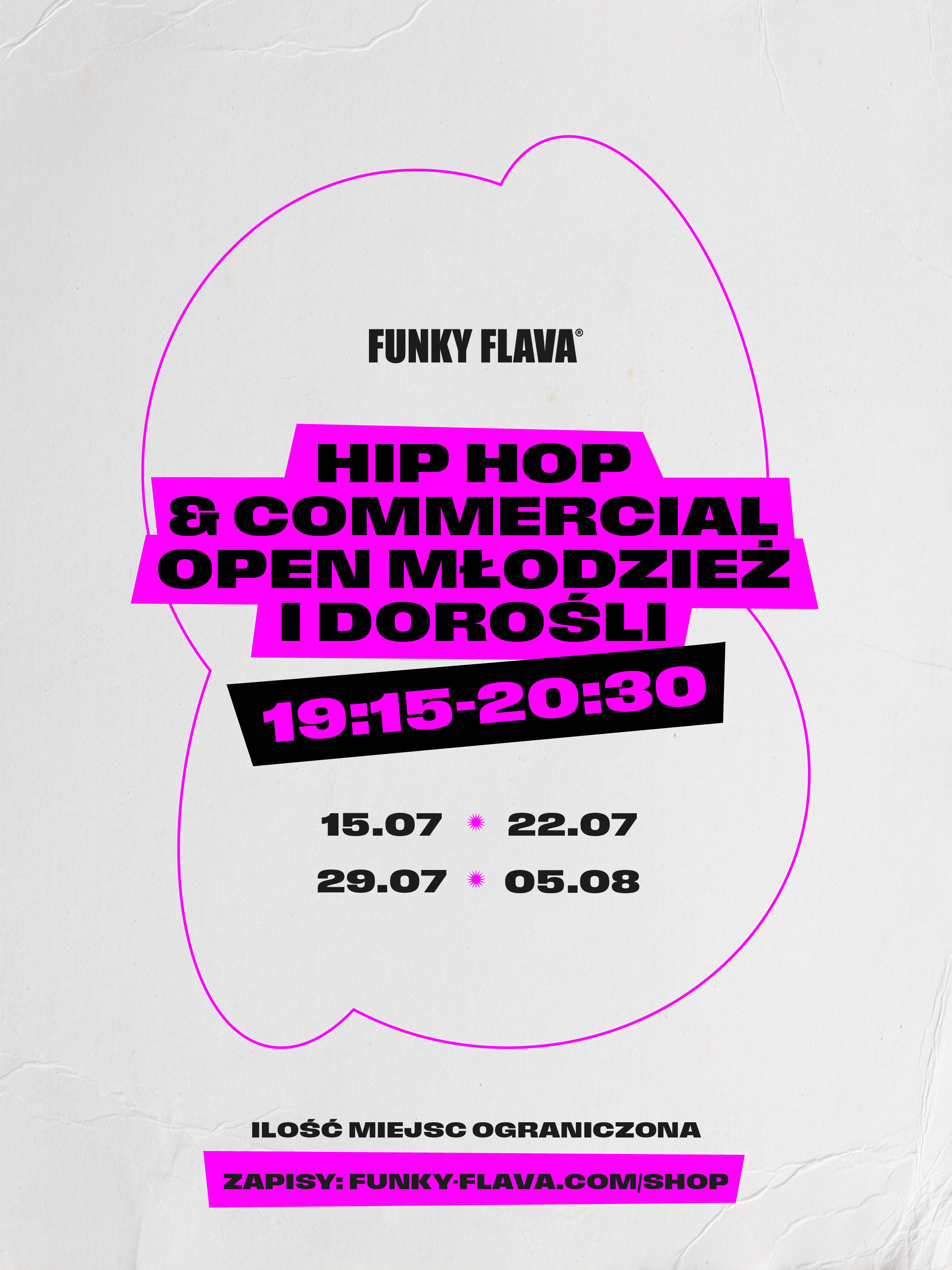 LETNIE TANECZNE ŚRODY - MŁODZIEŻ/ DOROŚLI 14+