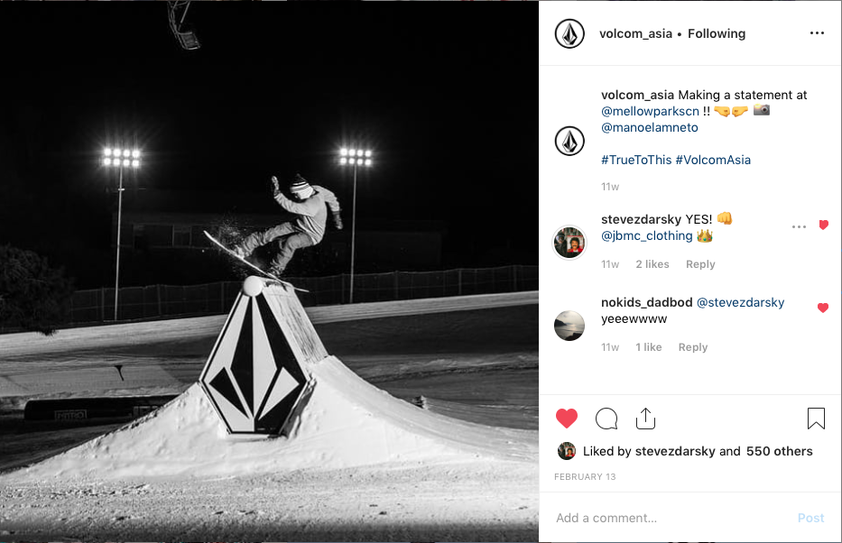 Photo to Volcom Asia