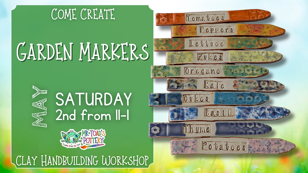 Garden Markers Stoneware Clay Handbuilding Workshop