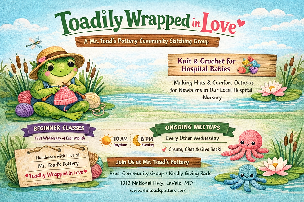 Toadily Wrapped In Love: Community Stitching Workshop