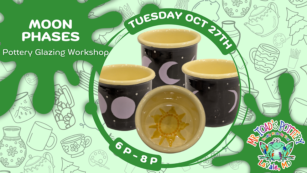 Moon Phases Pottery Glazing Workshop
