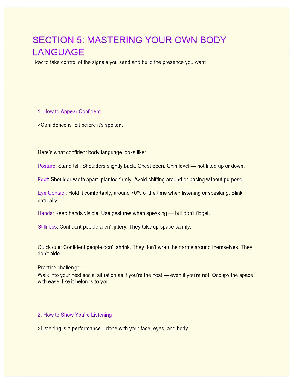 Thumbnail: The Body Language Mastery Guide