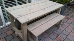 Tuintafel + 2 x Bank Osdorp
