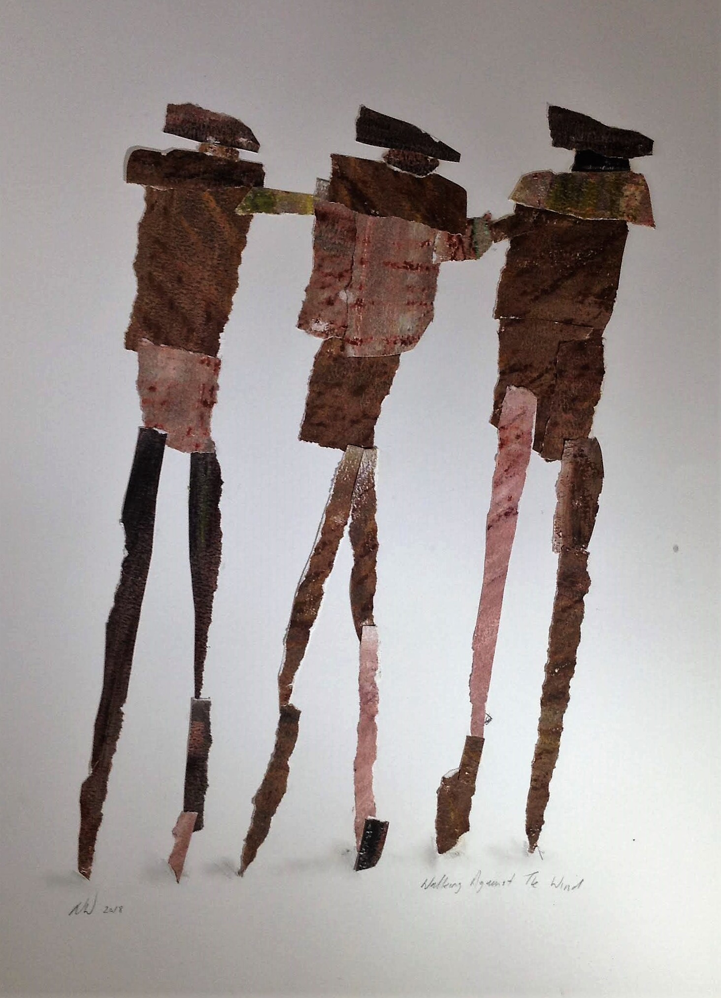Study for Walking Against the Wind