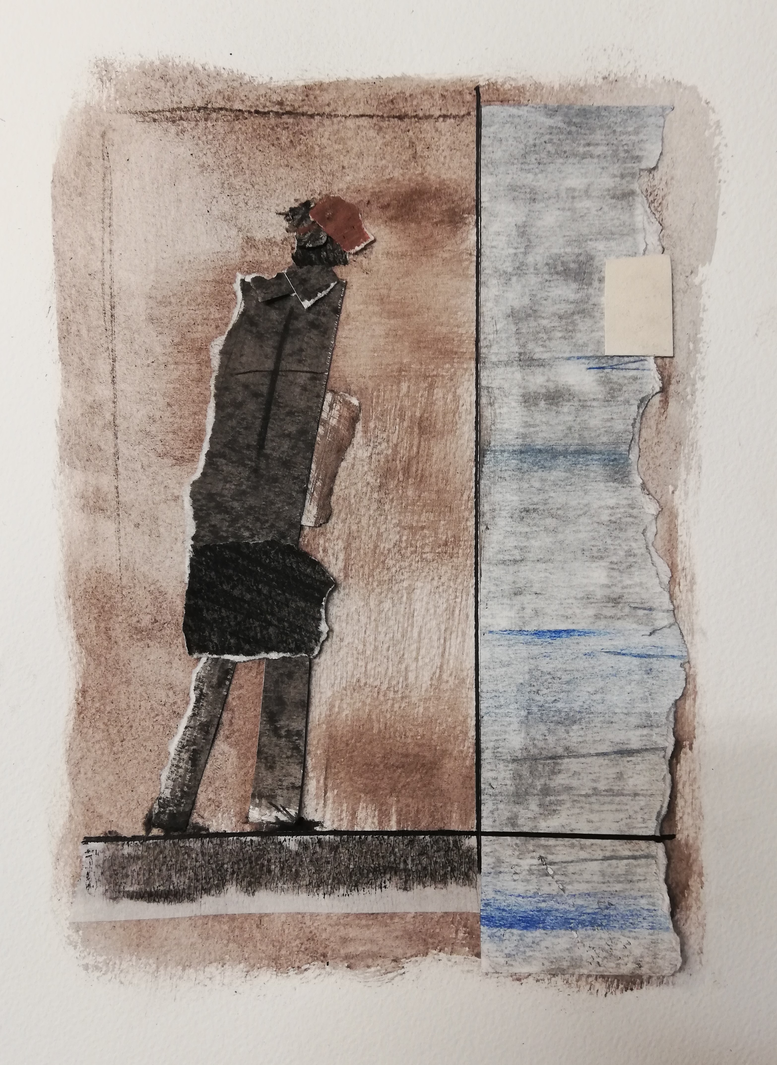 Domestic Interior IV(Blue door, A3)