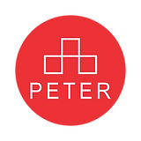 cafe peter logo in red