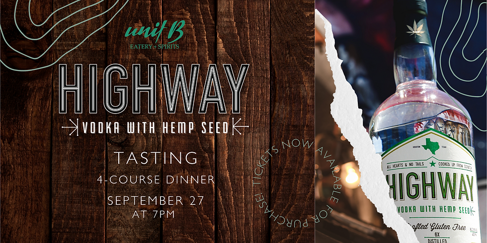 Highway Vodka Tasting + 4-Course Dinner