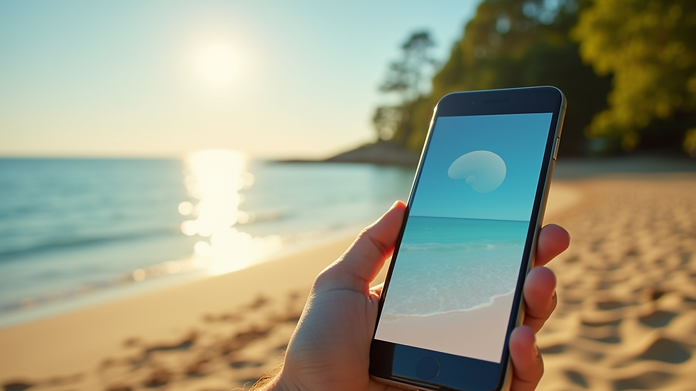 Close-up view of a smartphone displaying a mental health app interface