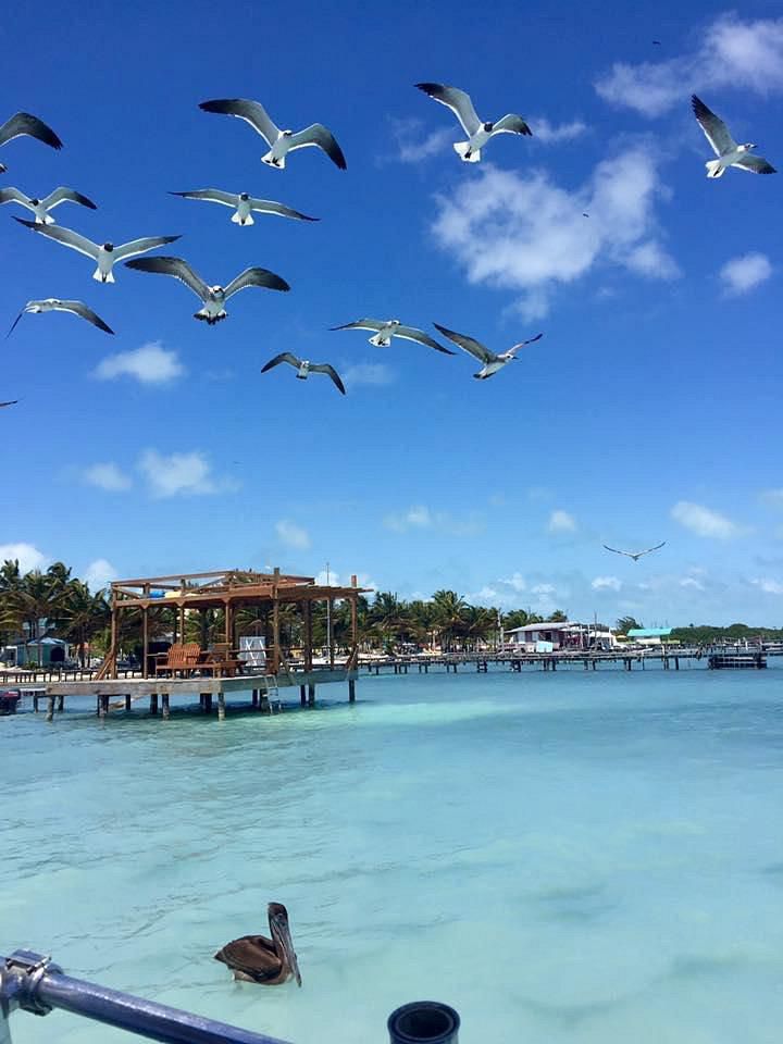 Relaxing at Secret Beach in Ambergris Caye