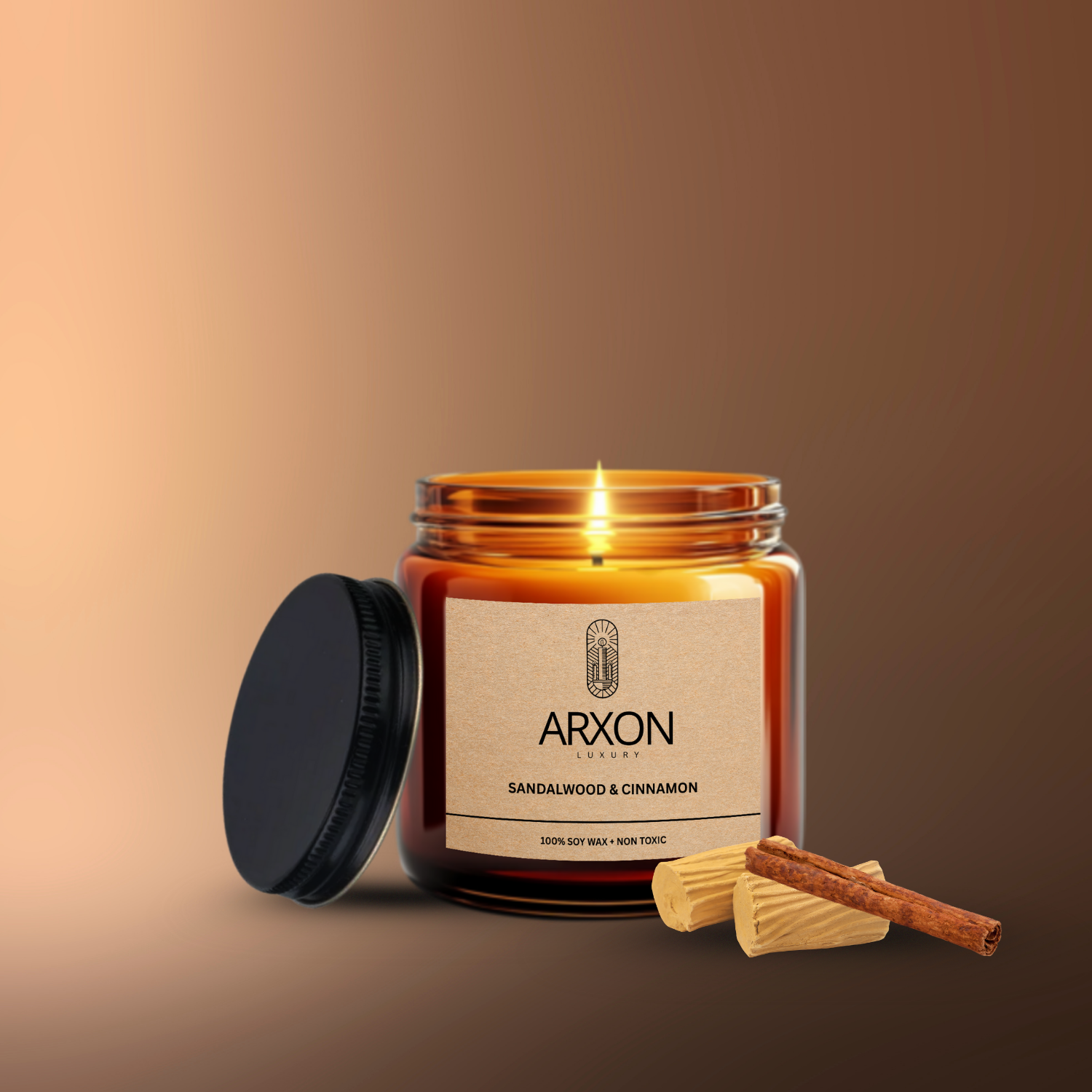 Sandalwood & Cinnamon Aroma Candle