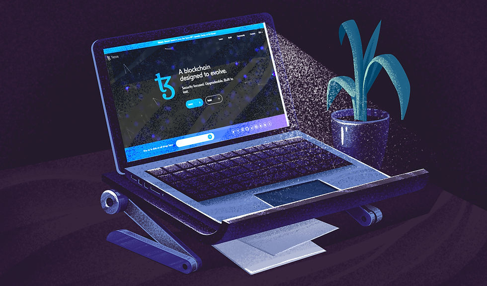 Close-up view of a laptop screen displaying a website with engaging visuals