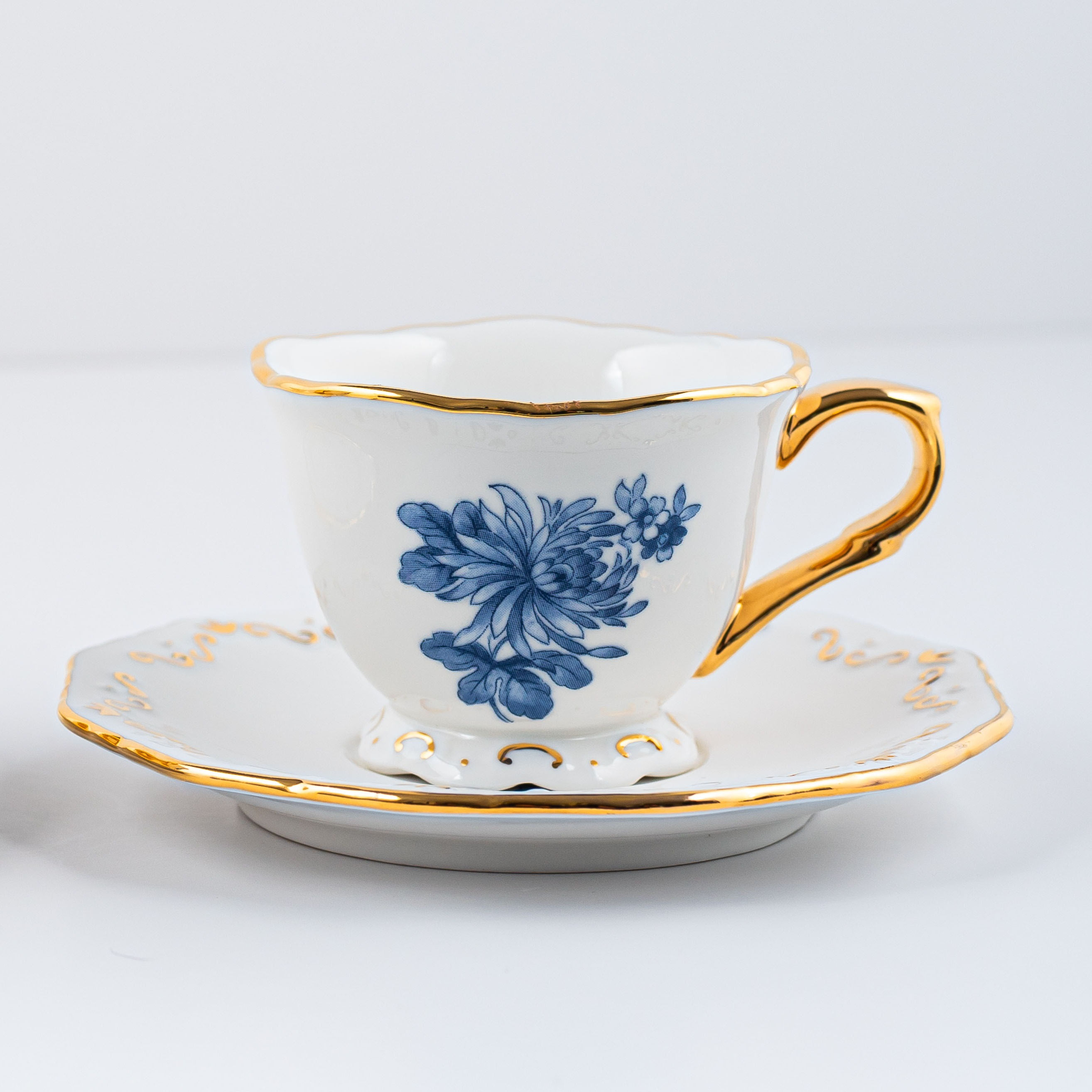 Xícara de Café Peônia Azul