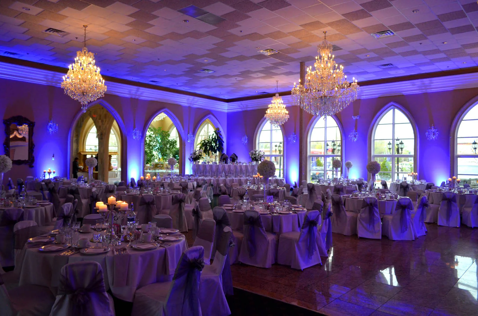 Wedding Uplighting for reception room