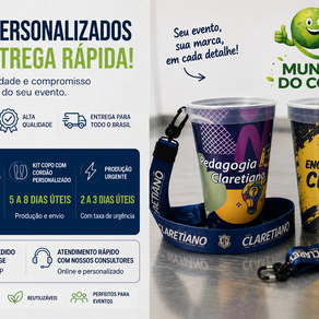 Onde posso encomendar copos personalizados com entrega rápida?