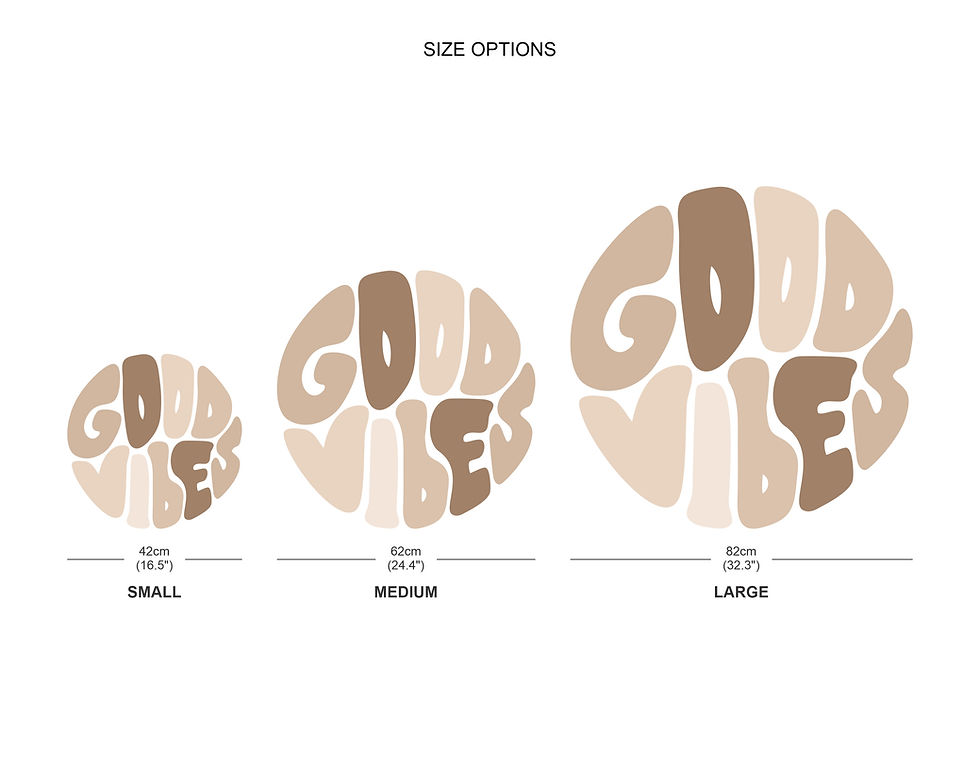 Thumbnail: Good Vibes Wall Decal size options
