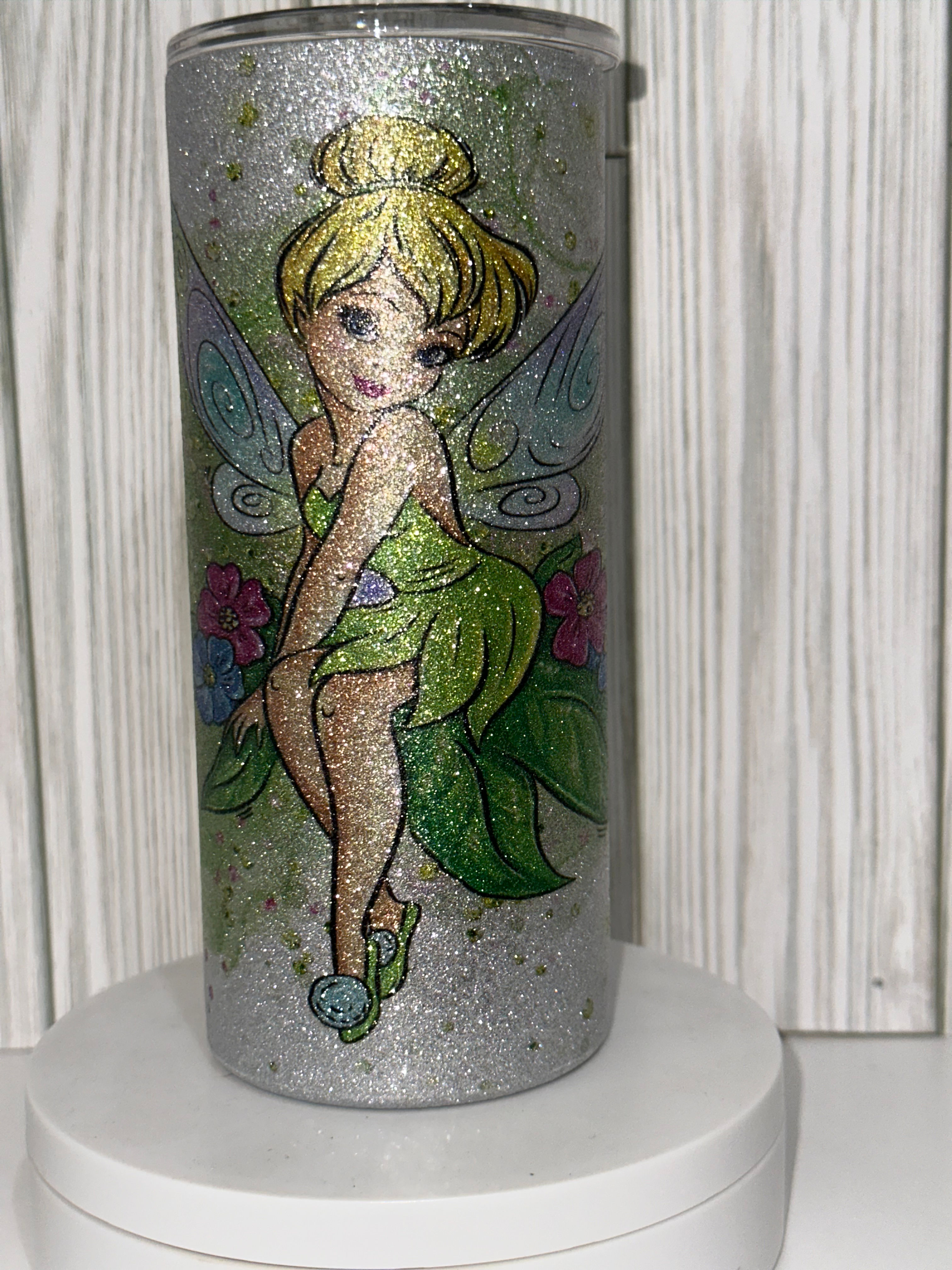 Tinkerbell 15 oz Glitter Tumbler