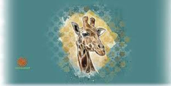 Thumbnail: "Modern Safari Giraffe" Coffee Cup-Mug artwork