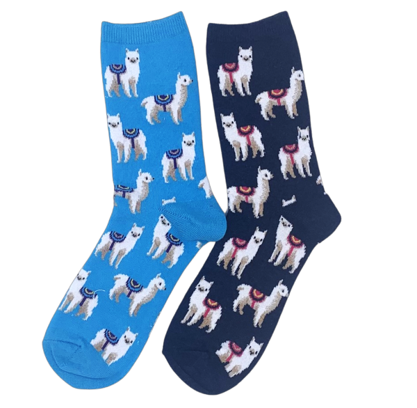 Thumbnail: Llama Crew Socks for Women by Foozy's