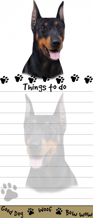 Doberman Magnetic Notepad By E&S Pets