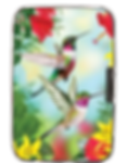 "Hummingbird-Red Hibiscus" Armored Wallet by Monarque