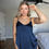 Thumbnail: Ekouaer Silk Cami Pajamas Set Women Satin Pjs Camisole Loungewear Lingerie Set