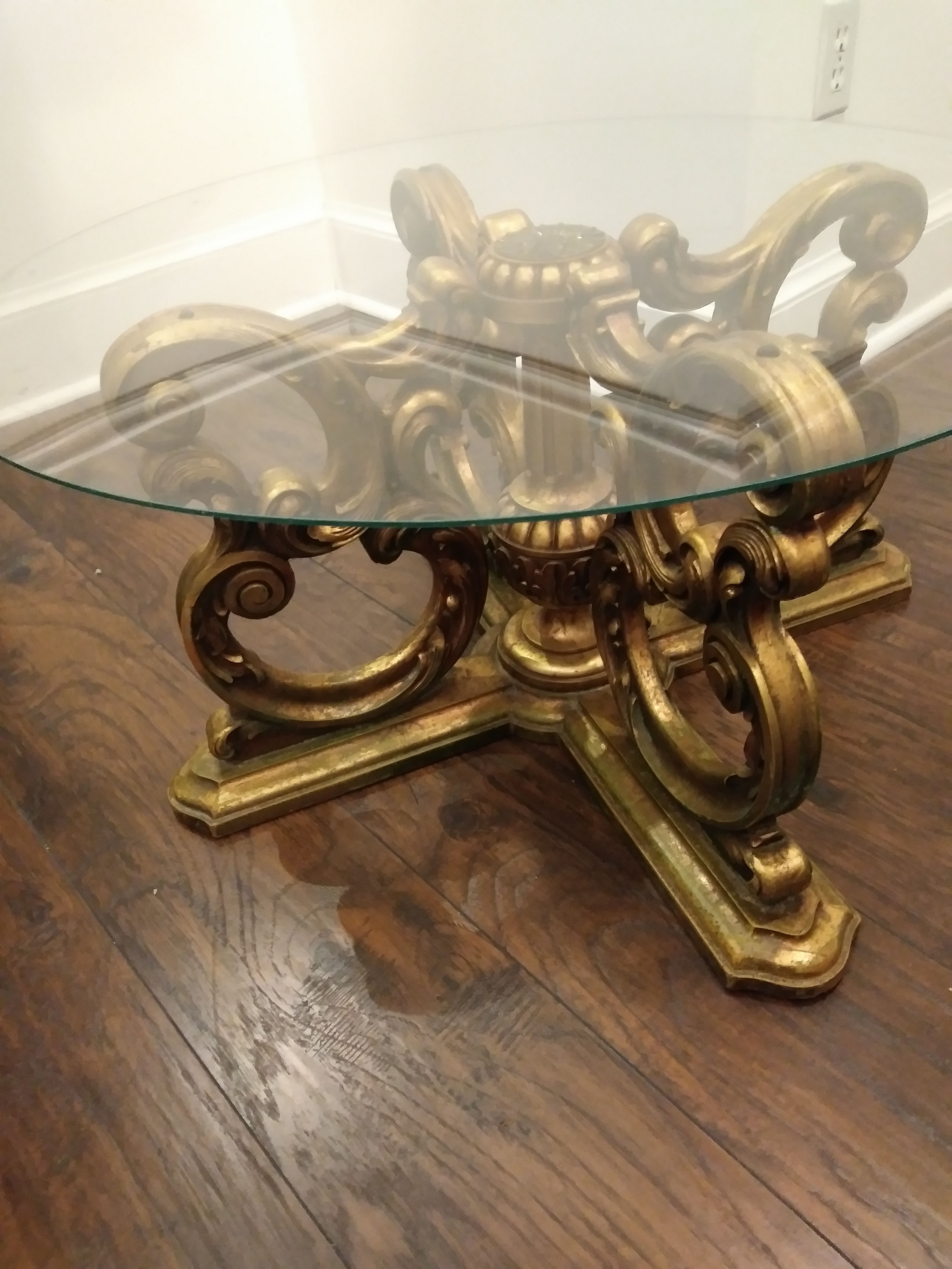 Antique Brass Cocktail Table