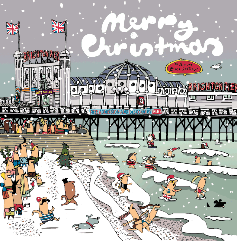 Brighton & Hove Greeting Cards illustrated by local artist Lisa