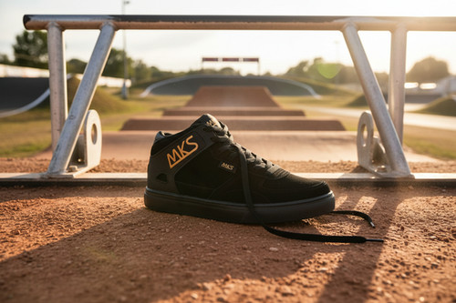 MKS♡ Moto sneakers, motorcycle riding shoes, shifter pad sneakers, mid