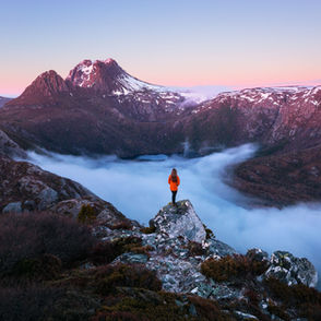 Widok na górę Cradle Mountain na Tasmanii
