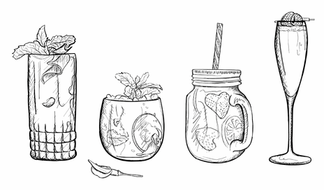 COCKTAIL ILLUSTRATIONS