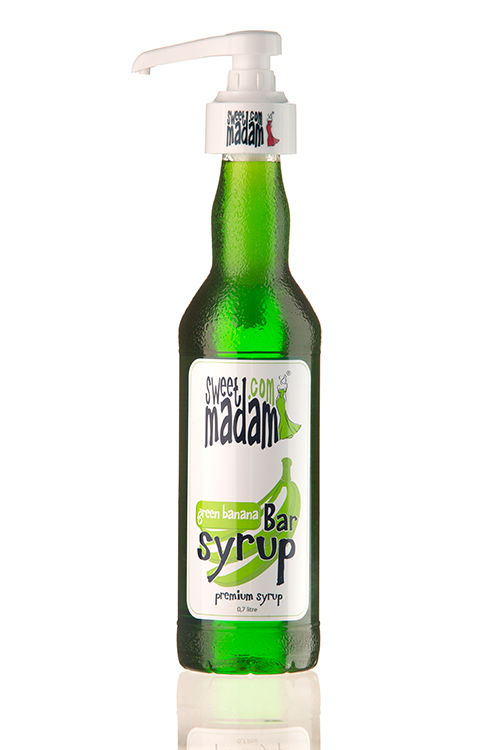 Миниатюра: Барный сироп Зеленый банан ПЭТ бутылка 700 мл.