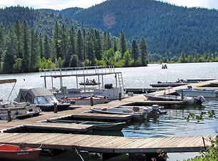 Lewiston Lake boat marina near Weaverville in Trinity County, CA
